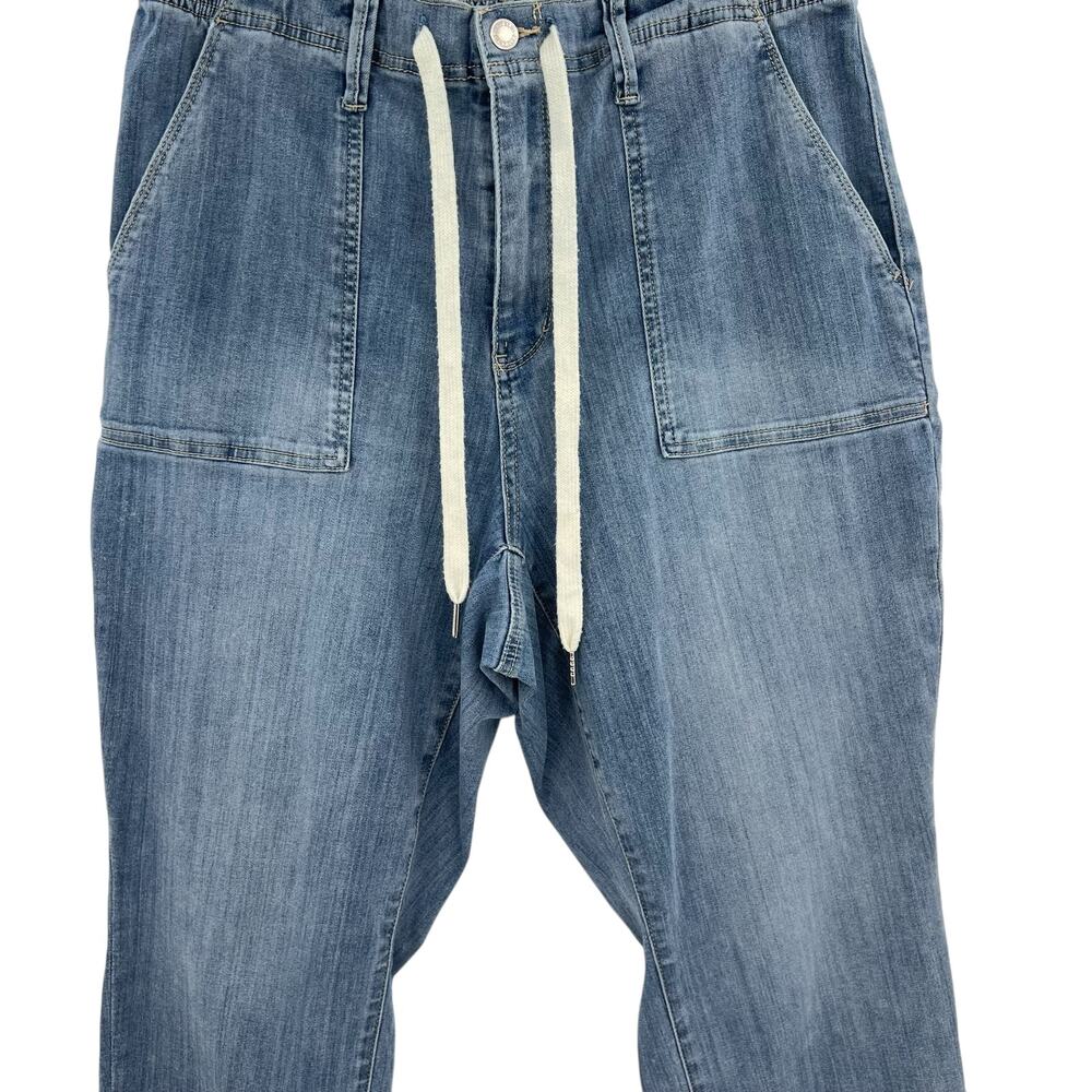 Judy Blue Ain't Worried Denim Joggers Jeans Pants Medium Wash Blue Plus Size 16W - Picture 5 of 12